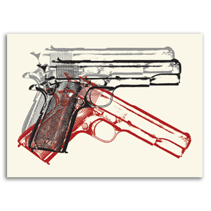 Three American Guns Print